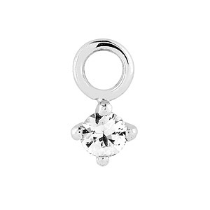 Sandberg Kastepisara L-9326w timanttihelat 0,17ct - Naisten korvakorut - L-9326W - 1