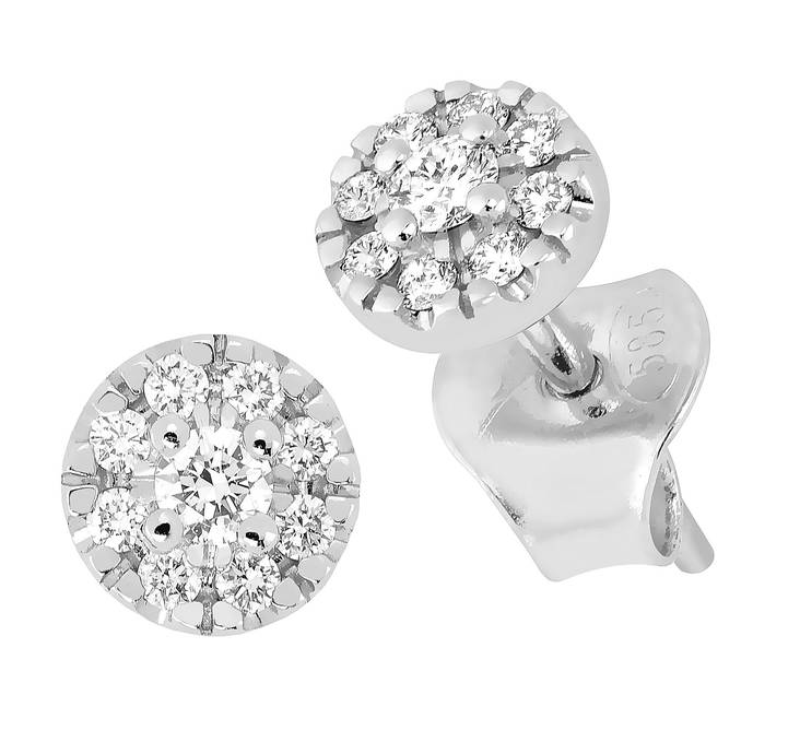 Sandberg TOIVOMUSLÄHDE I timanttikorvakorut R-665W - Timanttikorvakorut - R-665W - 1