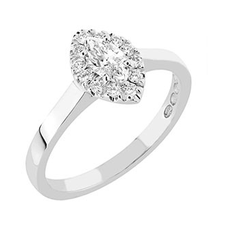 Sandberg Toivomuslähde I V-933w valkokultainen timanttisormus 0,49ct - Timanttisormukset - V-933W - 1