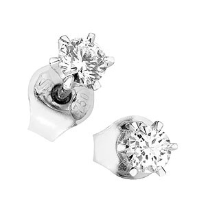 Sandberg valkokultaiset timanttikorvakorut 0,43 ct - Naisten korvakorut - T-KRW - 2