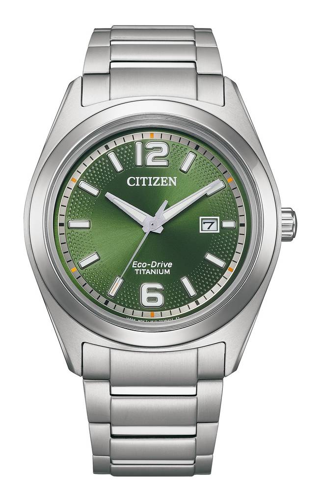 Citizen Eco-Drive Super Titanium Entry Gents Green miesten rannekello AW1641-81X - Miesten kellot - AW1641-81X - 1